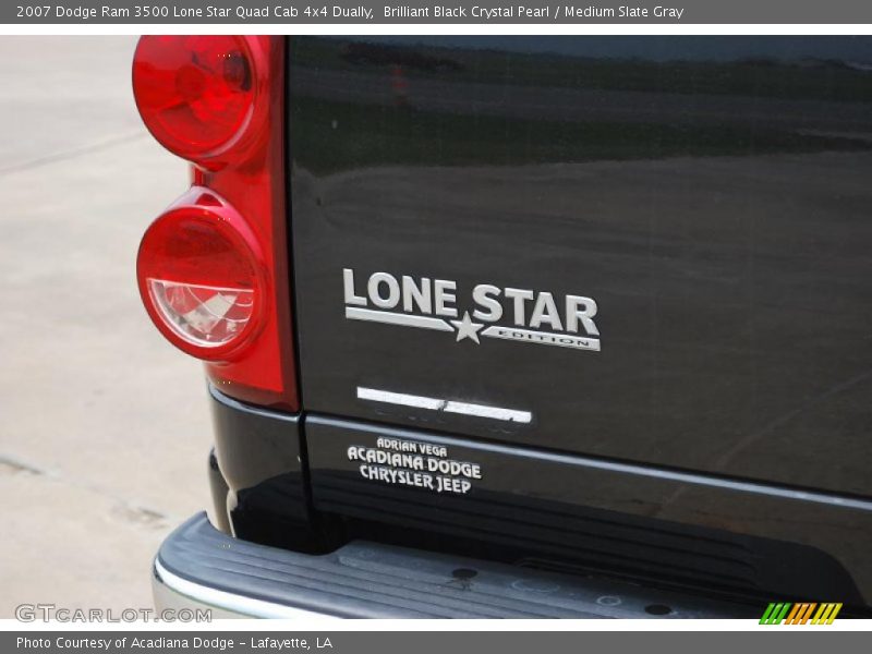 Brilliant Black Crystal Pearl / Medium Slate Gray 2007 Dodge Ram 3500 Lone Star Quad Cab 4x4 Dually