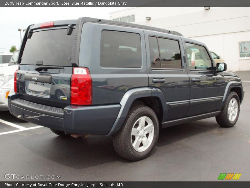 Steel Blue Metallic / Dark Slate Gray 2008 Jeep Commander Sport