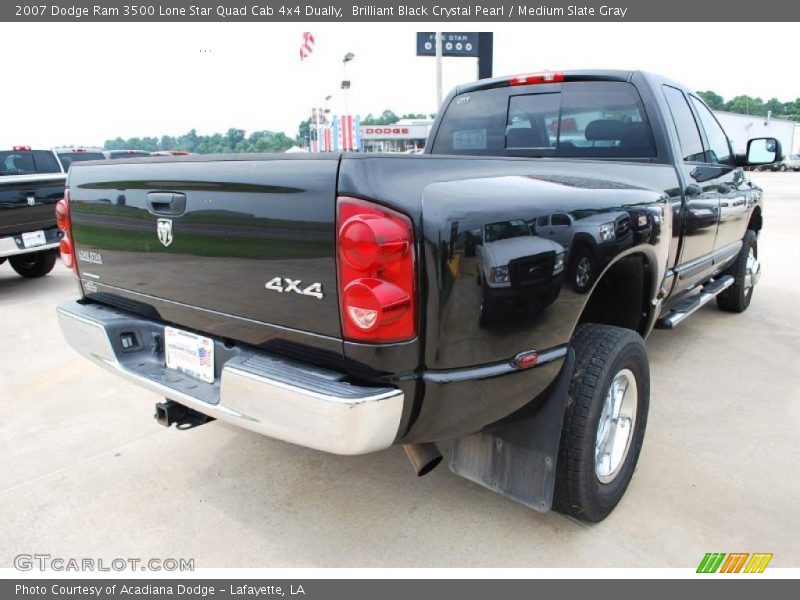 Brilliant Black Crystal Pearl / Medium Slate Gray 2007 Dodge Ram 3500 Lone Star Quad Cab 4x4 Dually