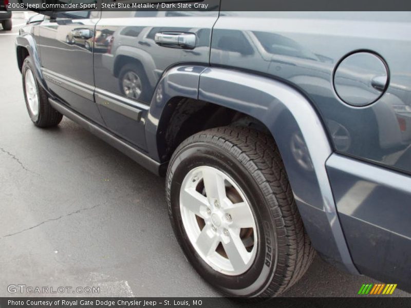 Steel Blue Metallic / Dark Slate Gray 2008 Jeep Commander Sport