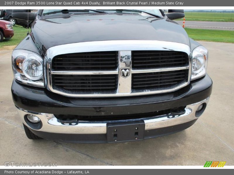 Brilliant Black Crystal Pearl / Medium Slate Gray 2007 Dodge Ram 3500 Lone Star Quad Cab 4x4 Dually