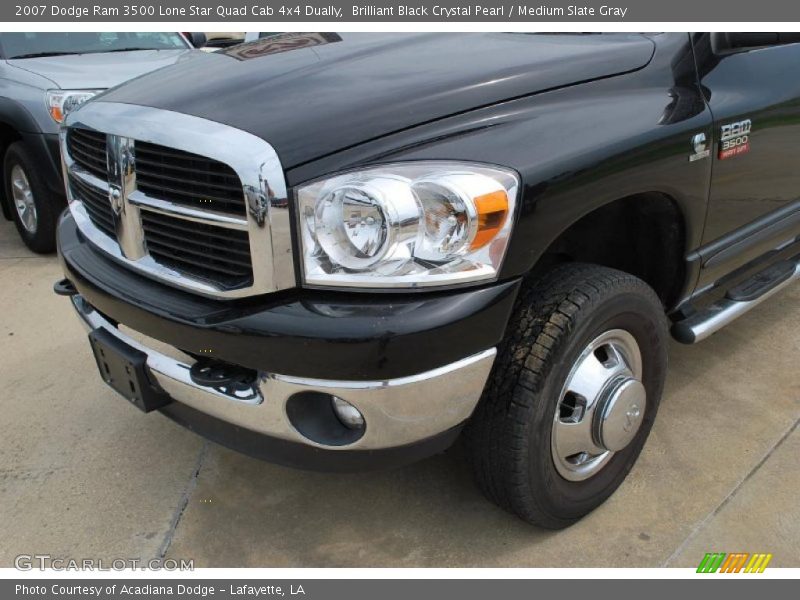 Brilliant Black Crystal Pearl / Medium Slate Gray 2007 Dodge Ram 3500 Lone Star Quad Cab 4x4 Dually