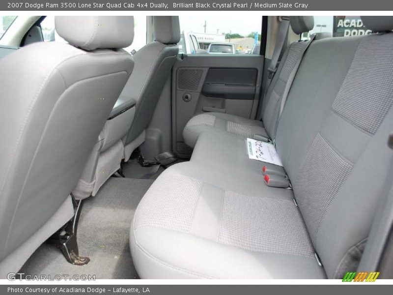 Brilliant Black Crystal Pearl / Medium Slate Gray 2007 Dodge Ram 3500 Lone Star Quad Cab 4x4 Dually