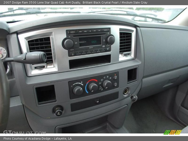Brilliant Black Crystal Pearl / Medium Slate Gray 2007 Dodge Ram 3500 Lone Star Quad Cab 4x4 Dually