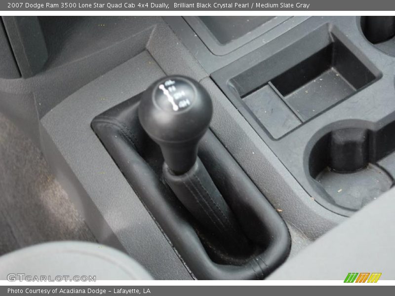 Brilliant Black Crystal Pearl / Medium Slate Gray 2007 Dodge Ram 3500 Lone Star Quad Cab 4x4 Dually