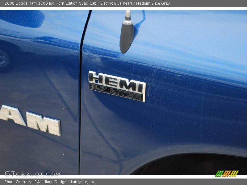 Electric Blue Pearl / Medium Slate Gray 2008 Dodge Ram 1500 Big Horn Edition Quad Cab