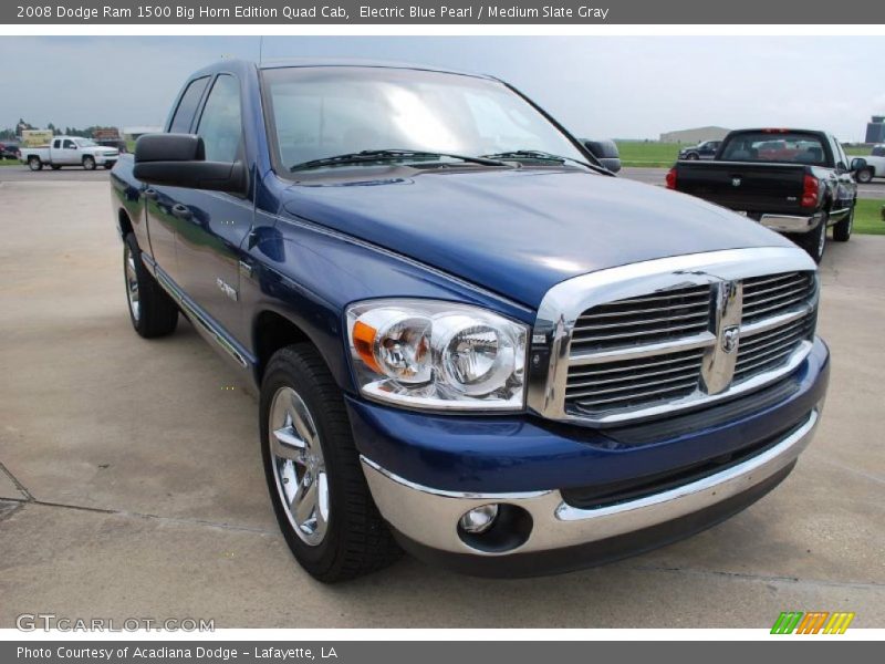 Electric Blue Pearl / Medium Slate Gray 2008 Dodge Ram 1500 Big Horn Edition Quad Cab