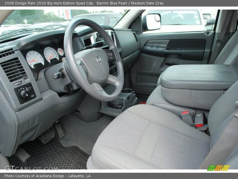 Electric Blue Pearl / Medium Slate Gray 2008 Dodge Ram 1500 Big Horn Edition Quad Cab