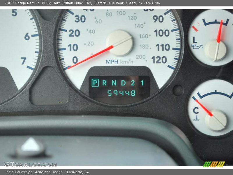Electric Blue Pearl / Medium Slate Gray 2008 Dodge Ram 1500 Big Horn Edition Quad Cab