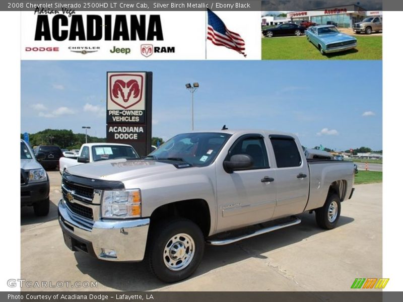 Silver Birch Metallic / Ebony Black 2008 Chevrolet Silverado 2500HD LT Crew Cab
