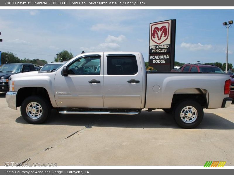 Silver Birch Metallic / Ebony Black 2008 Chevrolet Silverado 2500HD LT Crew Cab