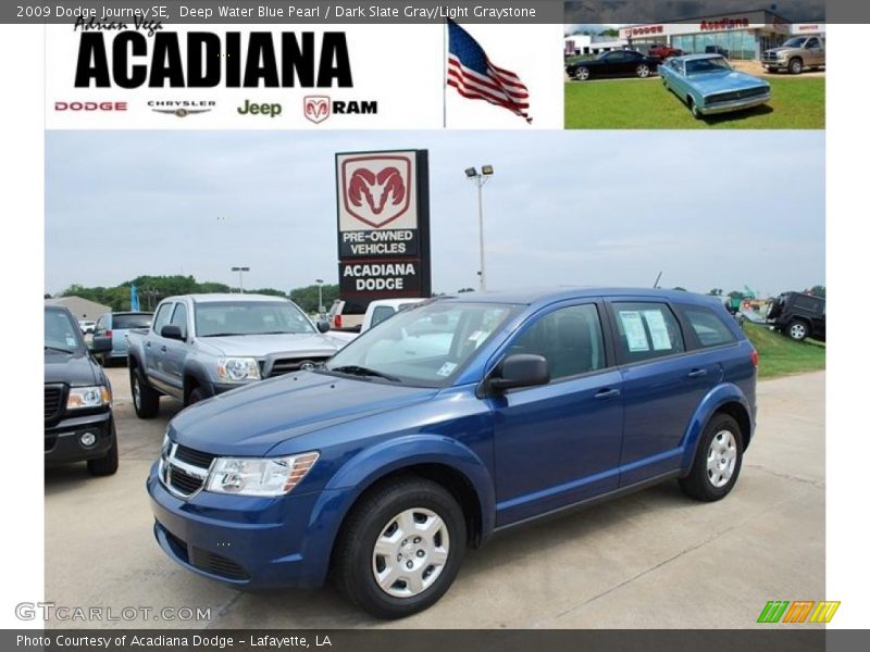 Deep Water Blue Pearl / Dark Slate Gray/Light Graystone 2009 Dodge Journey SE