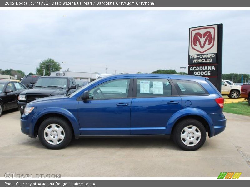Deep Water Blue Pearl / Dark Slate Gray/Light Graystone 2009 Dodge Journey SE