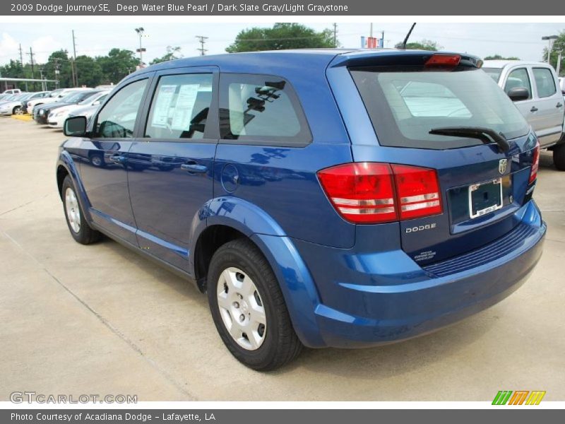 Deep Water Blue Pearl / Dark Slate Gray/Light Graystone 2009 Dodge Journey SE