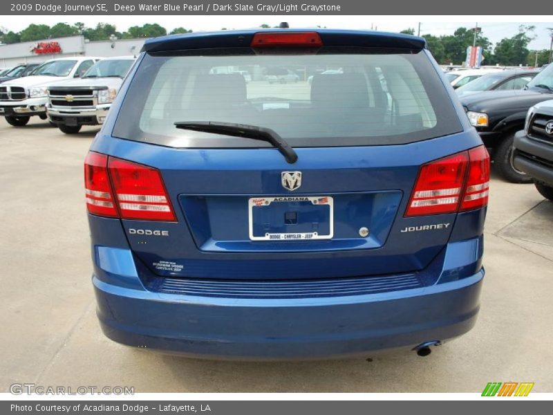 Deep Water Blue Pearl / Dark Slate Gray/Light Graystone 2009 Dodge Journey SE