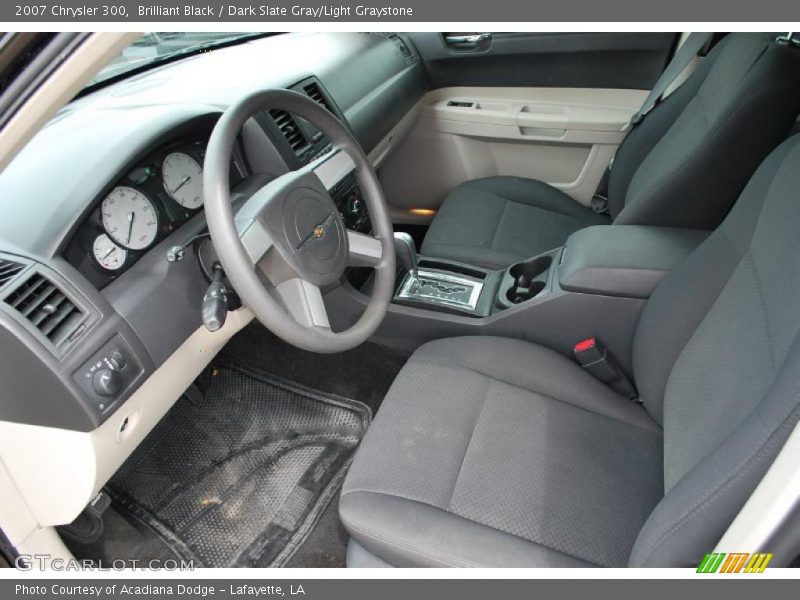 Brilliant Black / Dark Slate Gray/Light Graystone 2007 Chrysler 300