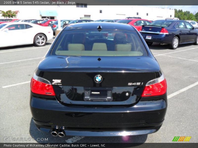 Jet Black / Beige 2005 BMW 5 Series 545i Sedan