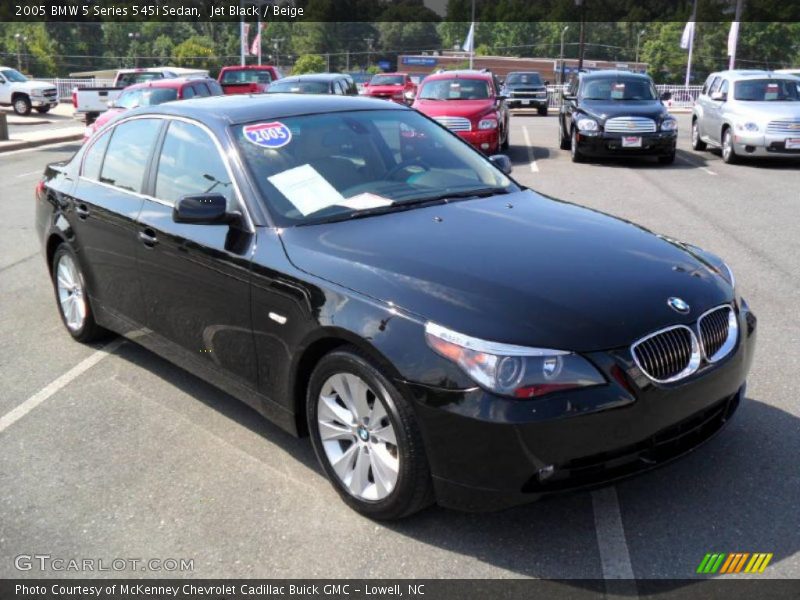 Jet Black / Beige 2005 BMW 5 Series 545i Sedan