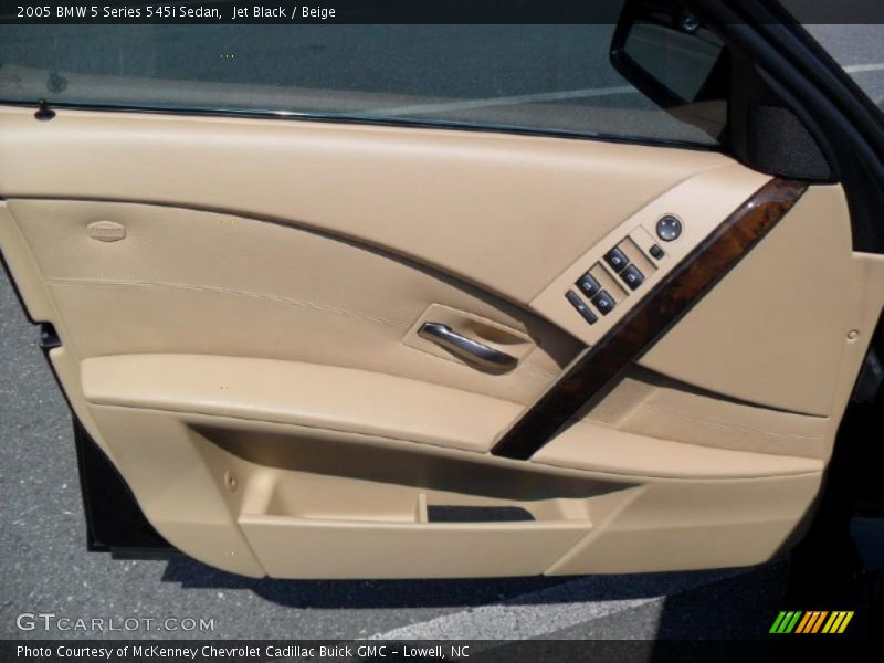 Jet Black / Beige 2005 BMW 5 Series 545i Sedan