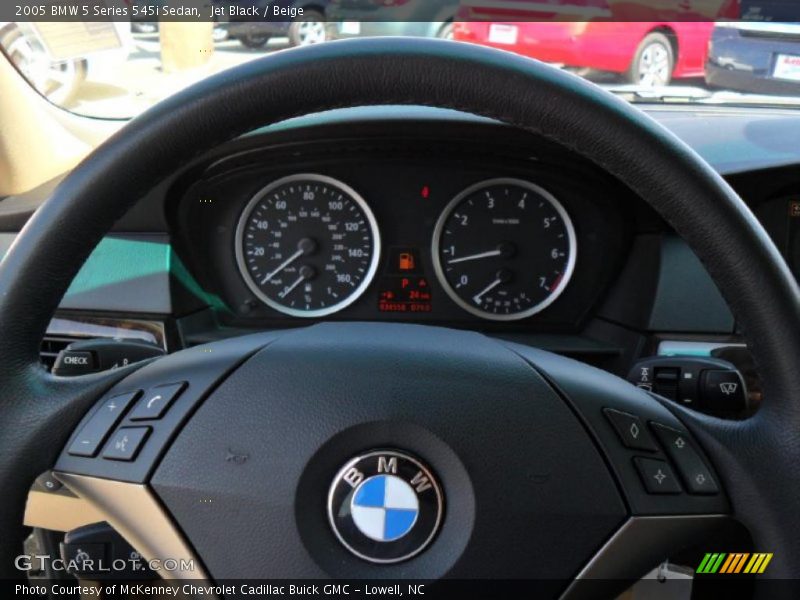 Jet Black / Beige 2005 BMW 5 Series 545i Sedan