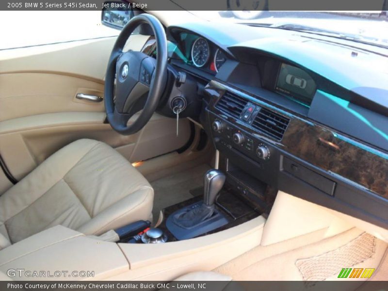 Jet Black / Beige 2005 BMW 5 Series 545i Sedan