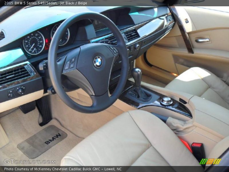 Jet Black / Beige 2005 BMW 5 Series 545i Sedan