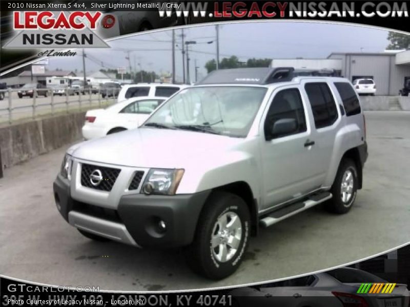 Silver Lightning Metallic / Gray 2010 Nissan Xterra S 4x4