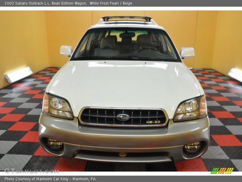White Frost Pearl / Beige 2003 Subaru Outback L.L. Bean Edition Wagon
