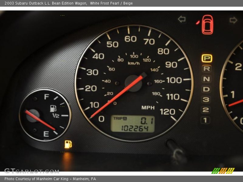 White Frost Pearl / Beige 2003 Subaru Outback L.L. Bean Edition Wagon