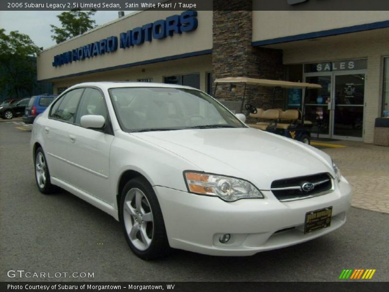 Satin White Pearl / Taupe 2006 Subaru Legacy 2.5i Limited Sedan