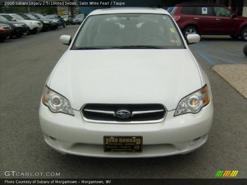 Satin White Pearl / Taupe 2006 Subaru Legacy 2.5i Limited Sedan