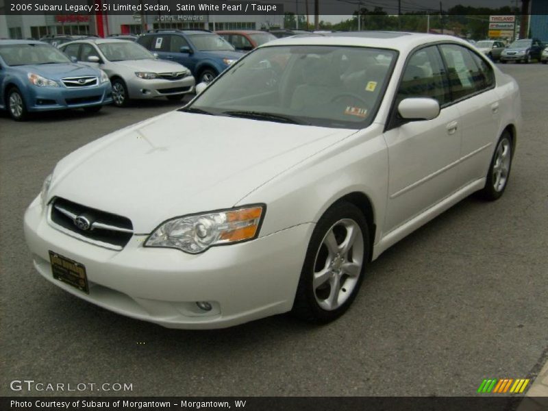 Satin White Pearl / Taupe 2006 Subaru Legacy 2.5i Limited Sedan
