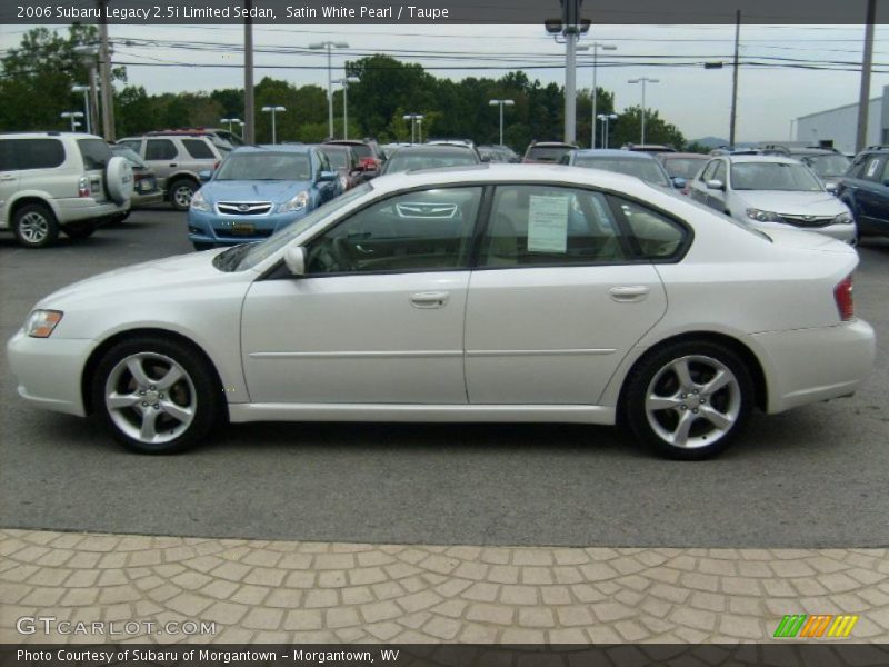 Satin White Pearl / Taupe 2006 Subaru Legacy 2.5i Limited Sedan