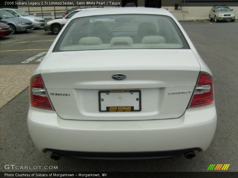 Satin White Pearl / Taupe 2006 Subaru Legacy 2.5i Limited Sedan