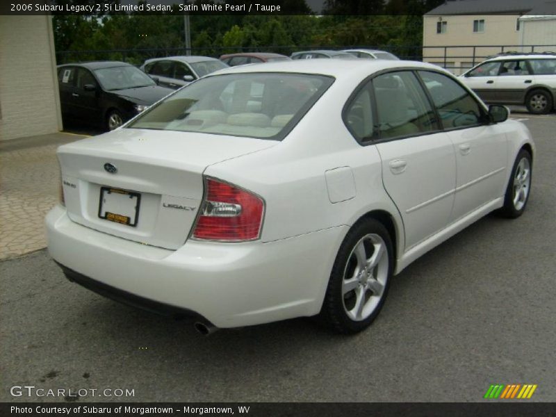 Satin White Pearl / Taupe 2006 Subaru Legacy 2.5i Limited Sedan