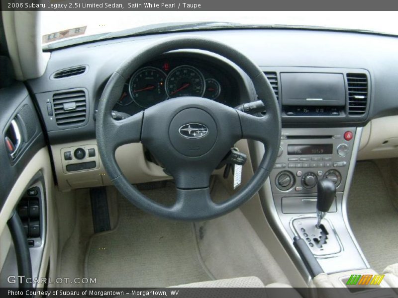 Satin White Pearl / Taupe 2006 Subaru Legacy 2.5i Limited Sedan