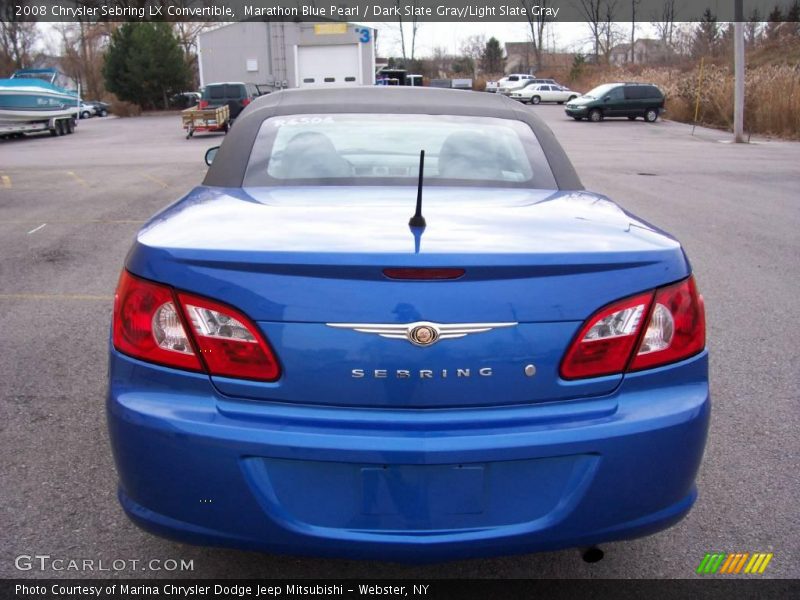 Marathon Blue Pearl / Dark Slate Gray/Light Slate Gray 2008 Chrysler Sebring LX Convertible