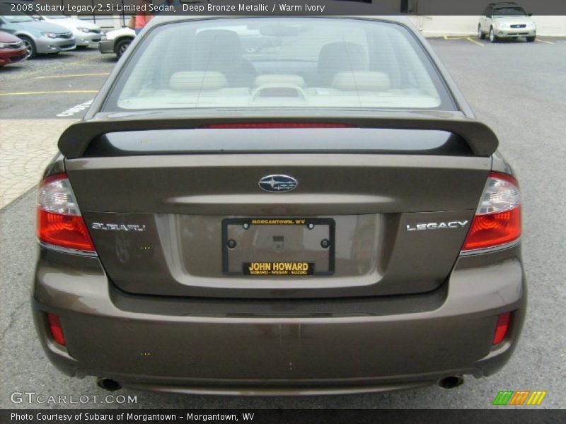 Deep Bronze Metallic / Warm Ivory 2008 Subaru Legacy 2.5i Limited Sedan