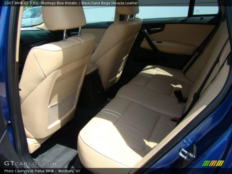 Montego Blue Metallic / Black/Sand Beige Nevada Leather 2007 BMW X3 3.0si