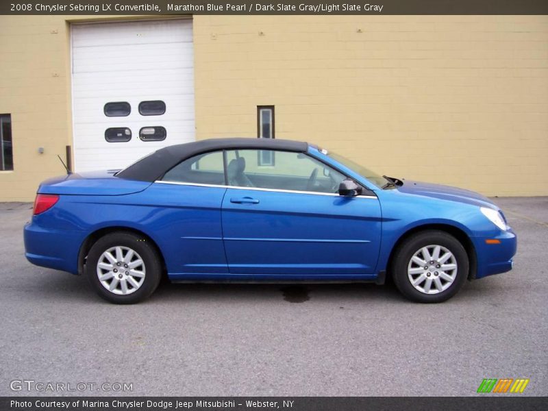 Marathon Blue Pearl / Dark Slate Gray/Light Slate Gray 2008 Chrysler Sebring LX Convertible
