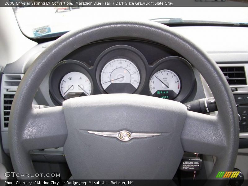 Marathon Blue Pearl / Dark Slate Gray/Light Slate Gray 2008 Chrysler Sebring LX Convertible