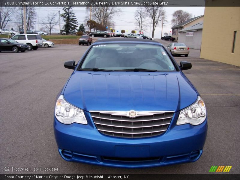 Marathon Blue Pearl / Dark Slate Gray/Light Slate Gray 2008 Chrysler Sebring LX Convertible