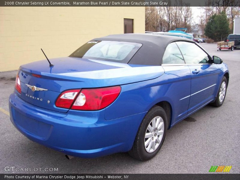 Marathon Blue Pearl / Dark Slate Gray/Light Slate Gray 2008 Chrysler Sebring LX Convertible