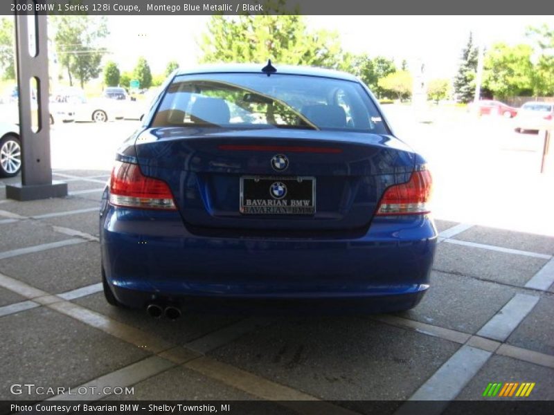 Montego Blue Metallic / Black 2008 BMW 1 Series 128i Coupe