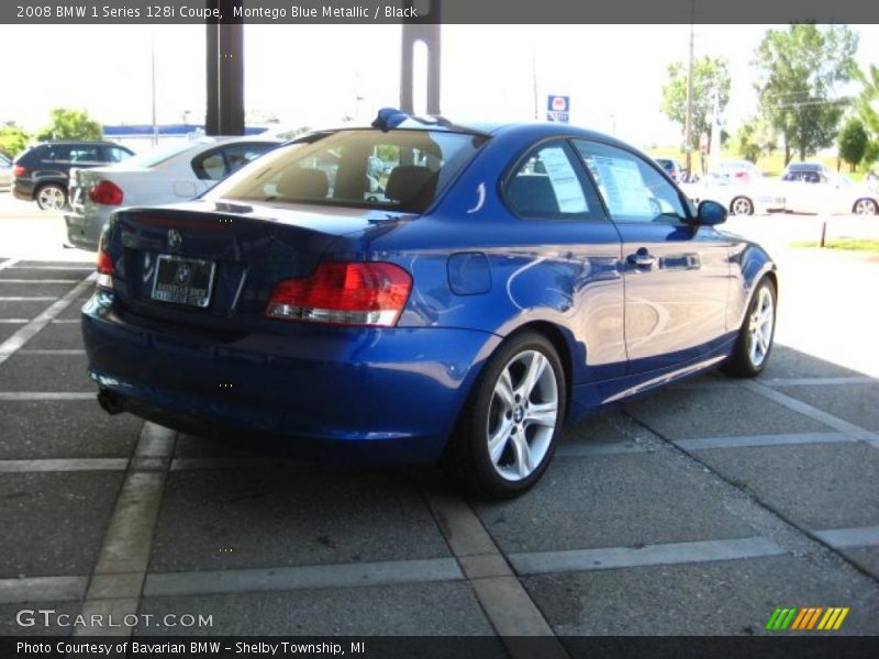 Montego Blue Metallic / Black 2008 BMW 1 Series 128i Coupe