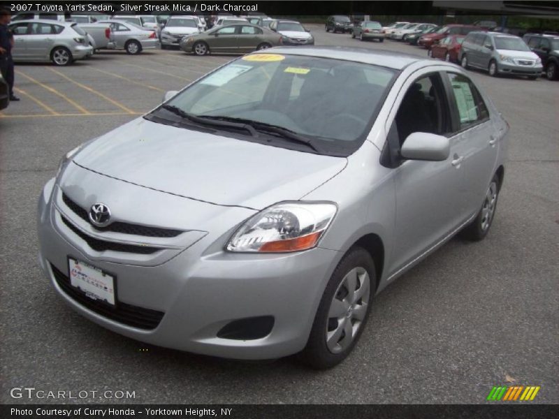 Silver Streak Mica / Dark Charcoal 2007 Toyota Yaris Sedan