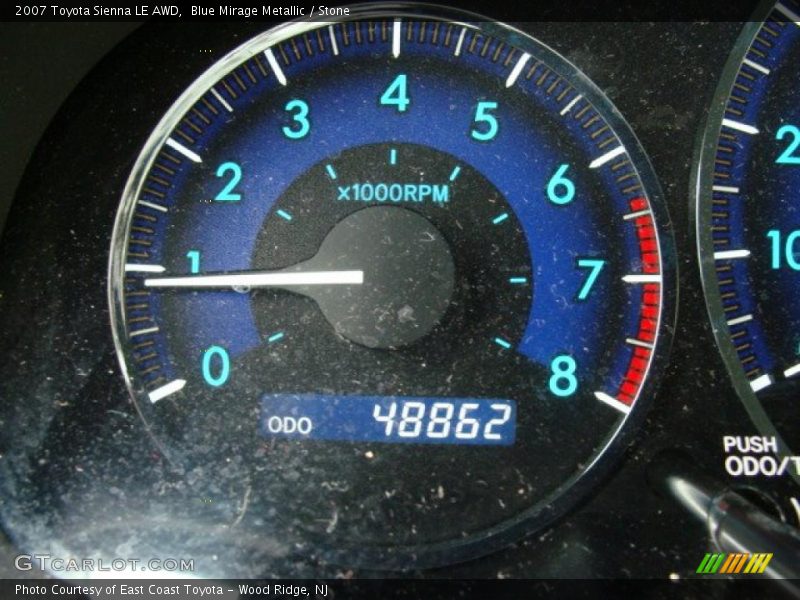 Blue Mirage Metallic / Stone 2007 Toyota Sienna LE AWD