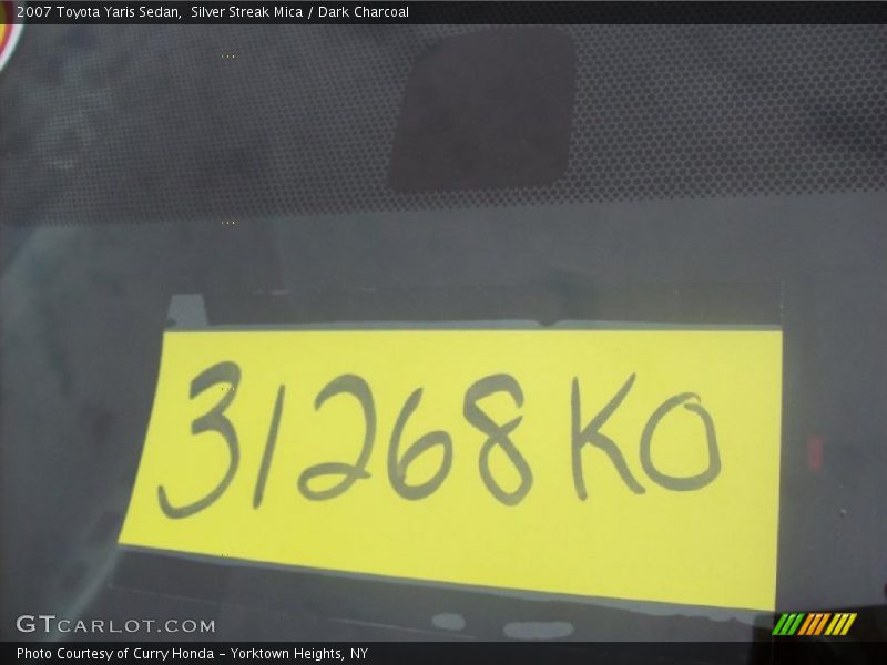 Silver Streak Mica / Dark Charcoal 2007 Toyota Yaris Sedan