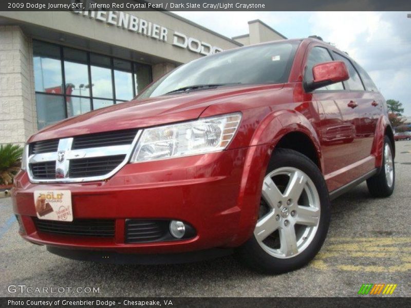 Inferno Red Crystal Pearl / Dark Slate Gray/Light Graystone 2009 Dodge Journey SXT