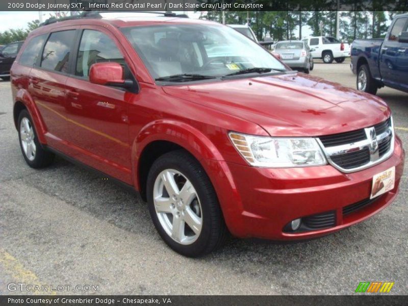 Inferno Red Crystal Pearl / Dark Slate Gray/Light Graystone 2009 Dodge Journey SXT